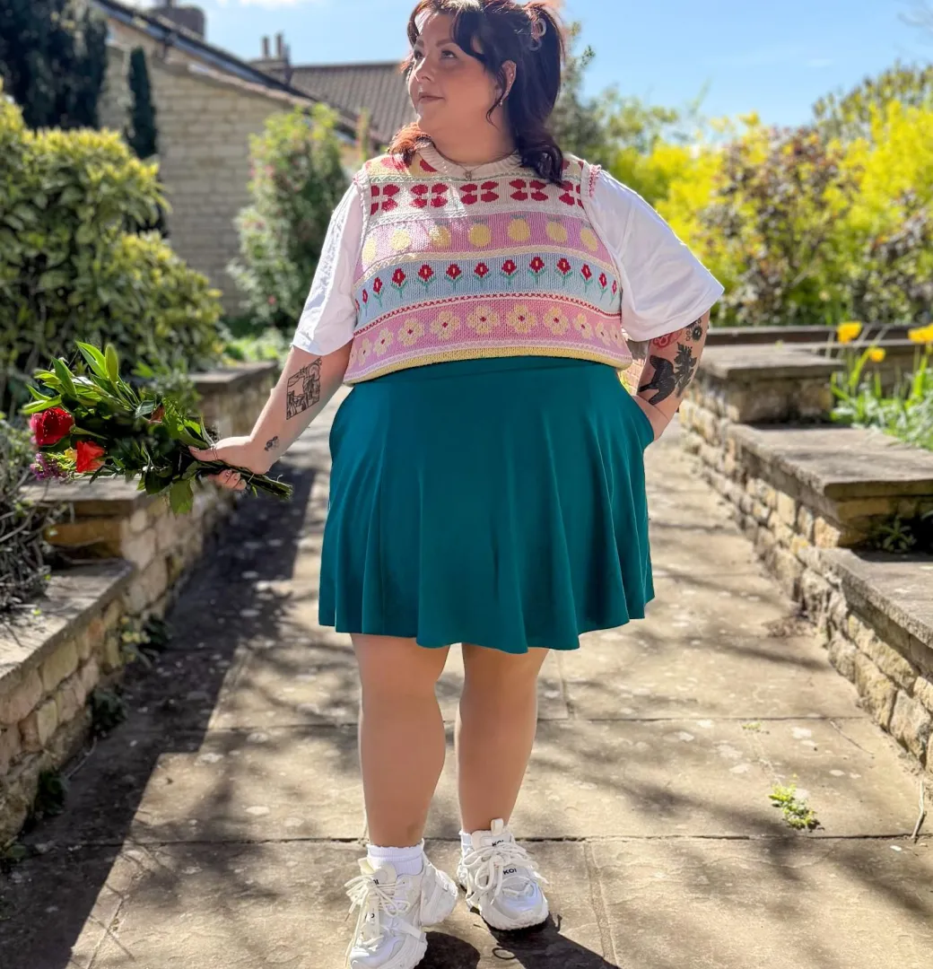 Mini Flare Skirt - Ocean Teal