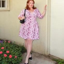 Mini Wrap Dress - Passion au Jardin - L'Amour Rose