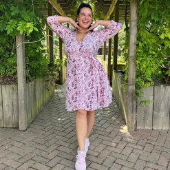 Mini Wrap Dress - Passion au Jardin - L'Amour Rose