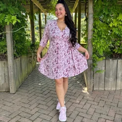 Mini Wrap Dress - Passion au Jardin - L'Amour Rose