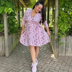 Mini Wrap Dress - Passion au Jardin - L'Amour Rose