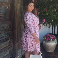 Mini Wrap Dress - Passion au Jardin - L'Amour Rose