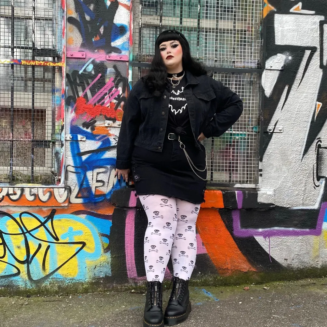 Opaque Tights Skullz - Snow White