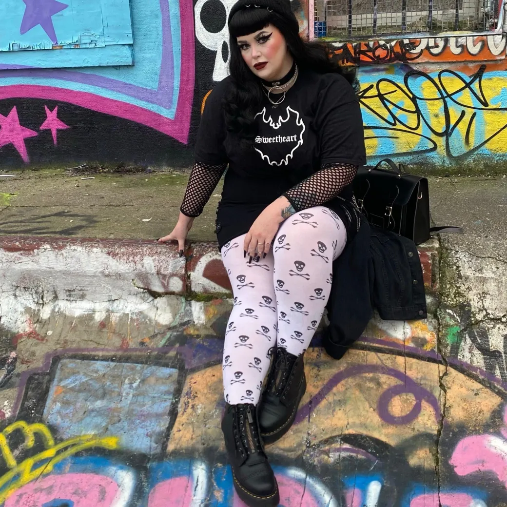 Opaque Tights Skullz - Snow White
