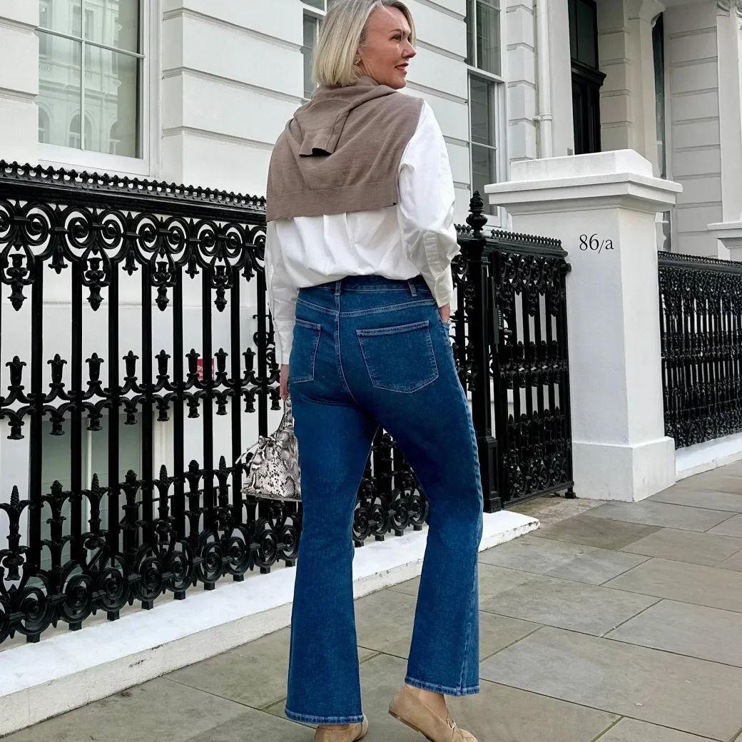 Organic Bootcut Jeans - Atlantic