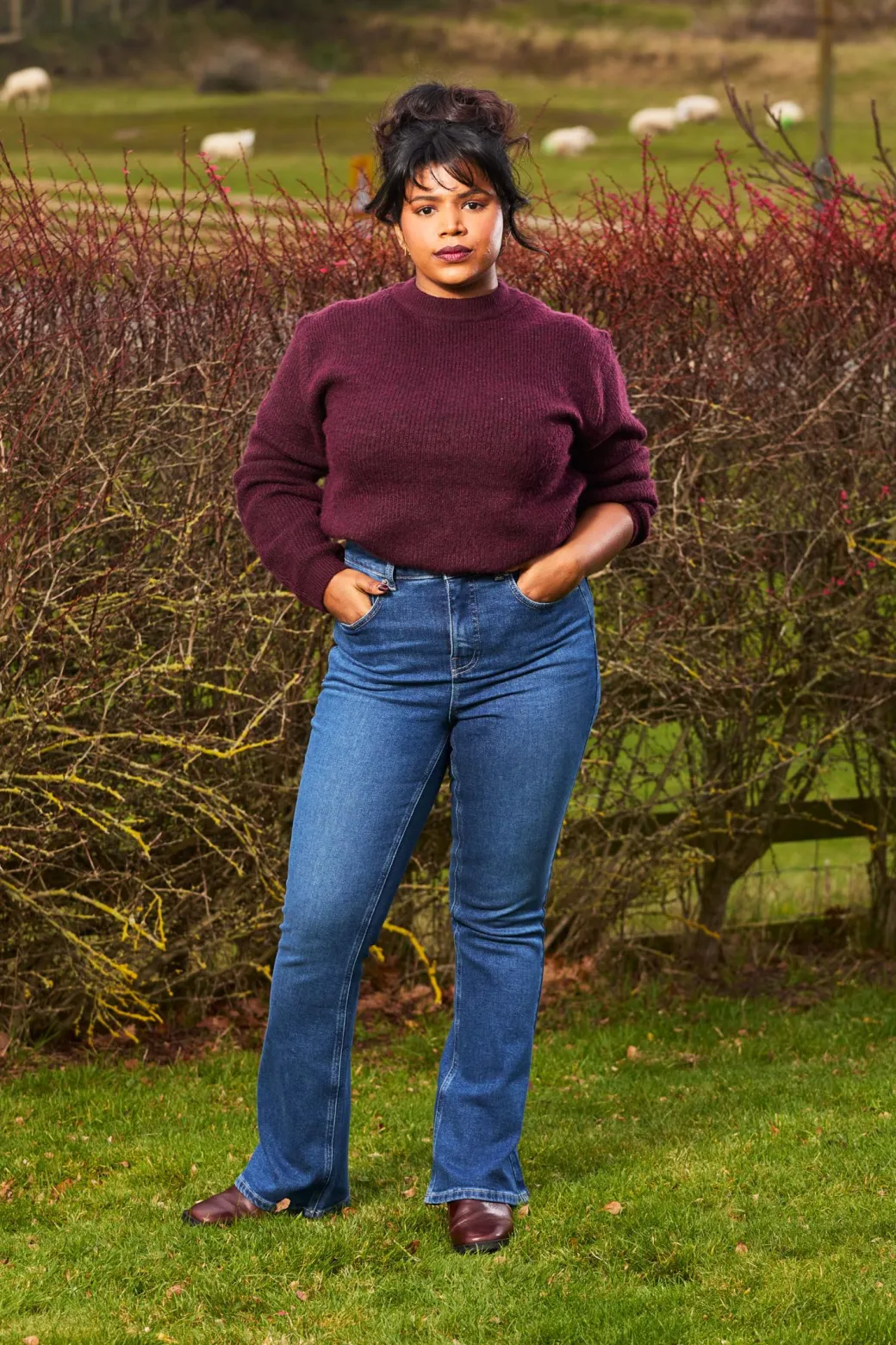 Organic Bootcut Jeans - Atlantic