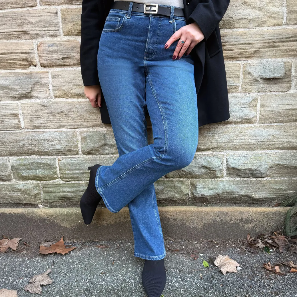 Organic Bootcut Jeans - Atlantic