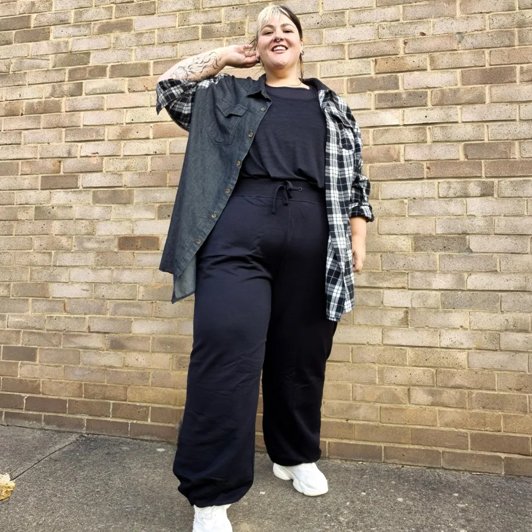 Organic Cotton Adjustable Joggers - Black