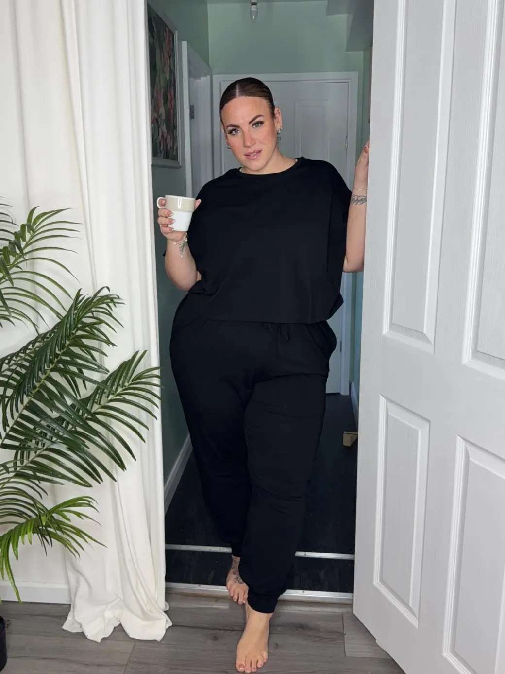Organic Cotton Boxy Tee - Plain Black