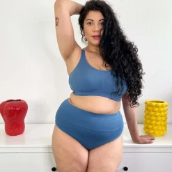 Organic Cotton Bra - Denim
