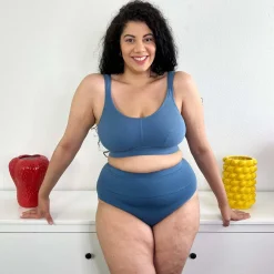 Organic Cotton Bra - Denim