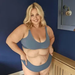 Organic Cotton Bra - Denim