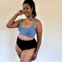 Organic Cotton Bra - Denim