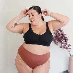 Organic Cotton Cheeky High Leg Knickers - Root Beer