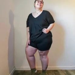 Organic Cotton Femme Boxer Shorts - Black