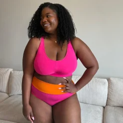 Organic Cotton Full Brief Duo Knickers - Barbara & Papaya