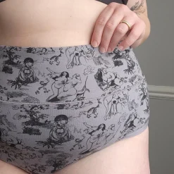 Organic Cotton Full Brief Knickers - Passion au Jardin - L'Amour Noir