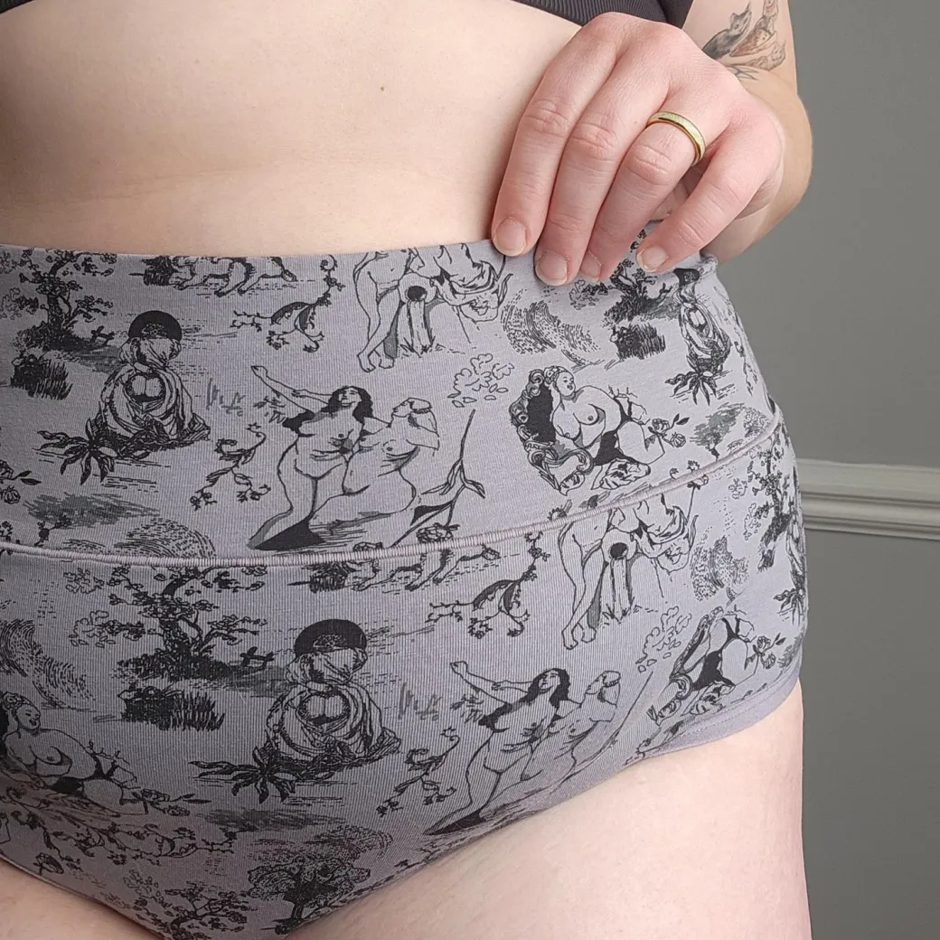Organic Cotton Full Brief Knickers - Passion au Jardin - L'Amour Noir