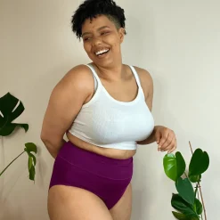 Organic Cotton Full Brief Knickers - Figgy Pudding