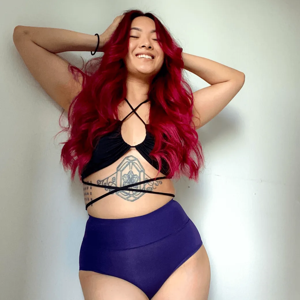 Organic Cotton Full Brief Knickers - Suffragette Purple
