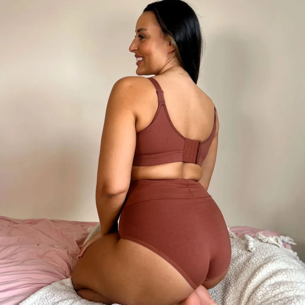 Organic Cotton Full Brief Knickers - Root Beer