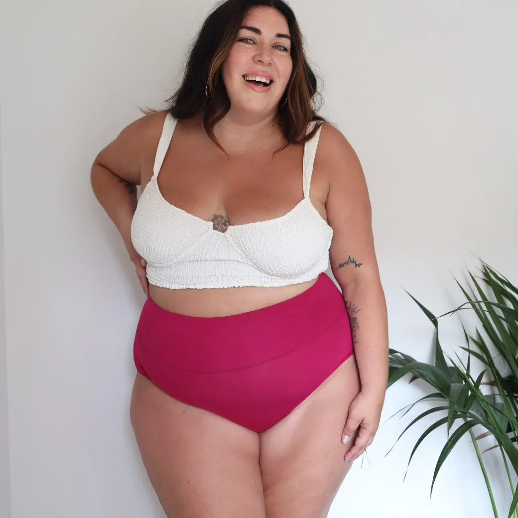 Organic Cotton Full Brief Knickers - Raspberry Pie