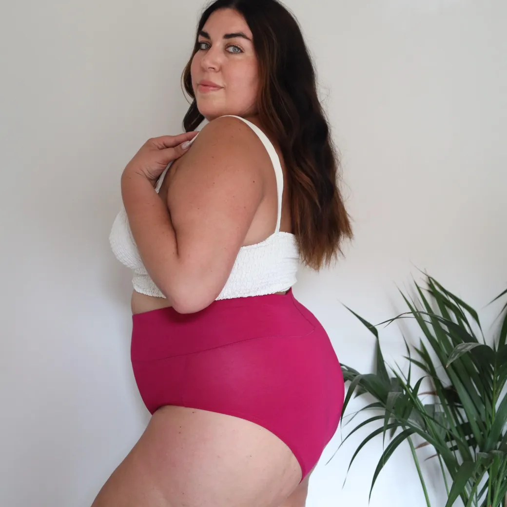 Organic Cotton Full Brief Knickers - Raspberry Pie
