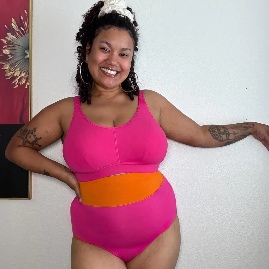 Organic Cotton Super High Waist Duo Knickers - Barbara & Papaya