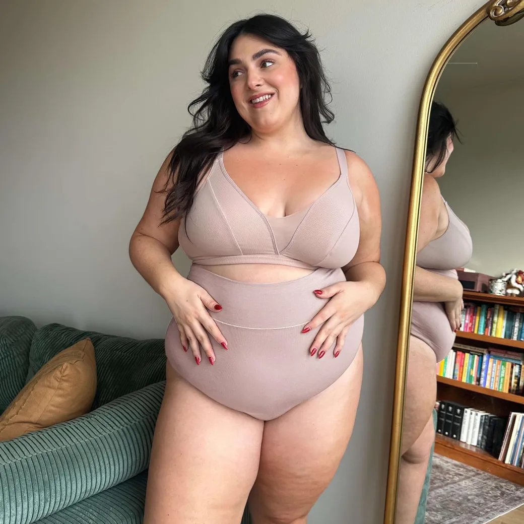 Organic Cotton Super High Waist Knickers - Milk Bottle