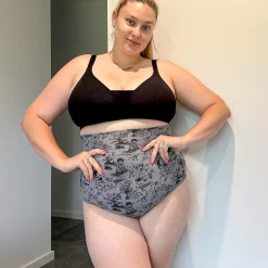 Organic Cotton Super High Waist Knickers - Passion au Jardin - L'Amour Noir