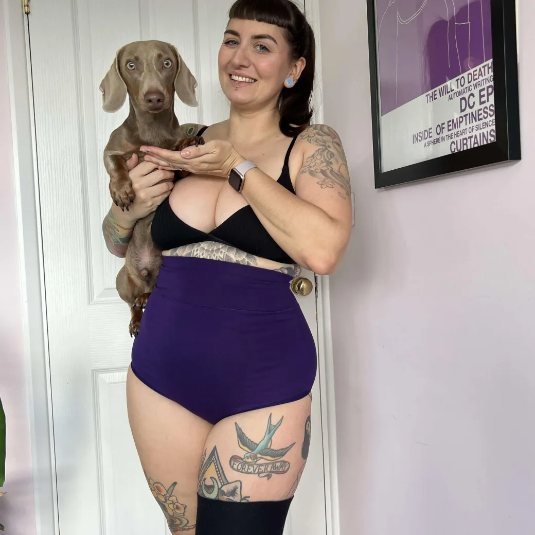 Organic Cotton Super High Waist Knickers - Suffragette Purple