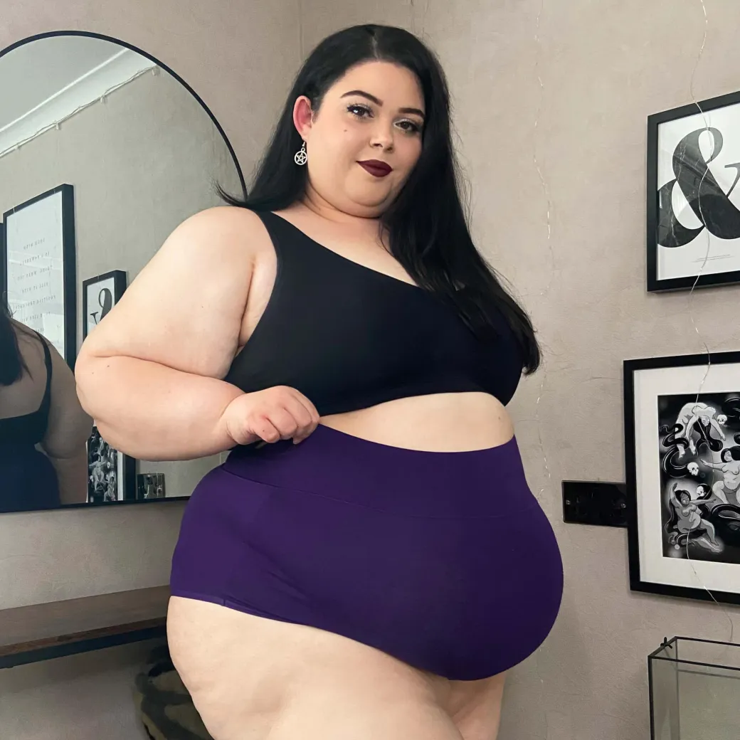 Organic Cotton Super High Waist Knickers - Suffragette Purple