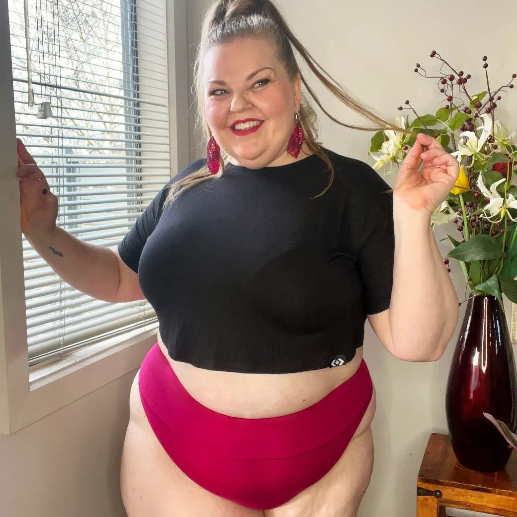 Organic Cotton Thong - Raspberry Pie