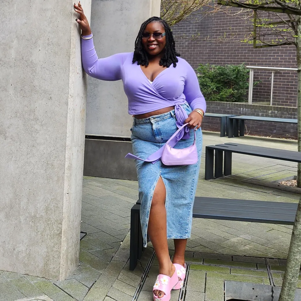 Organic Cotton Wrap Top - Lavender Fields
