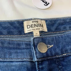 Organic Mom Jeans - Aegean