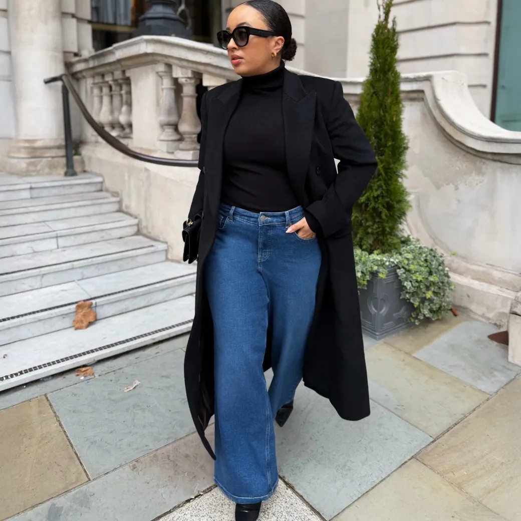 Organic Wide Leg Jeans - Atlantic