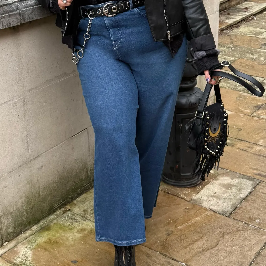 Organic Wide Leg Jeans - Atlantic