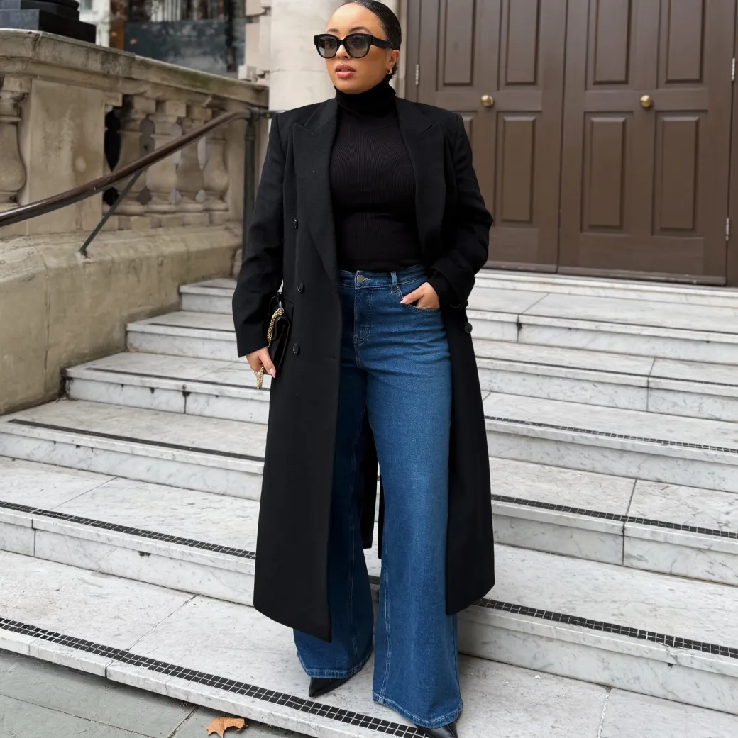 Organic Wide Leg Jeans - Atlantic