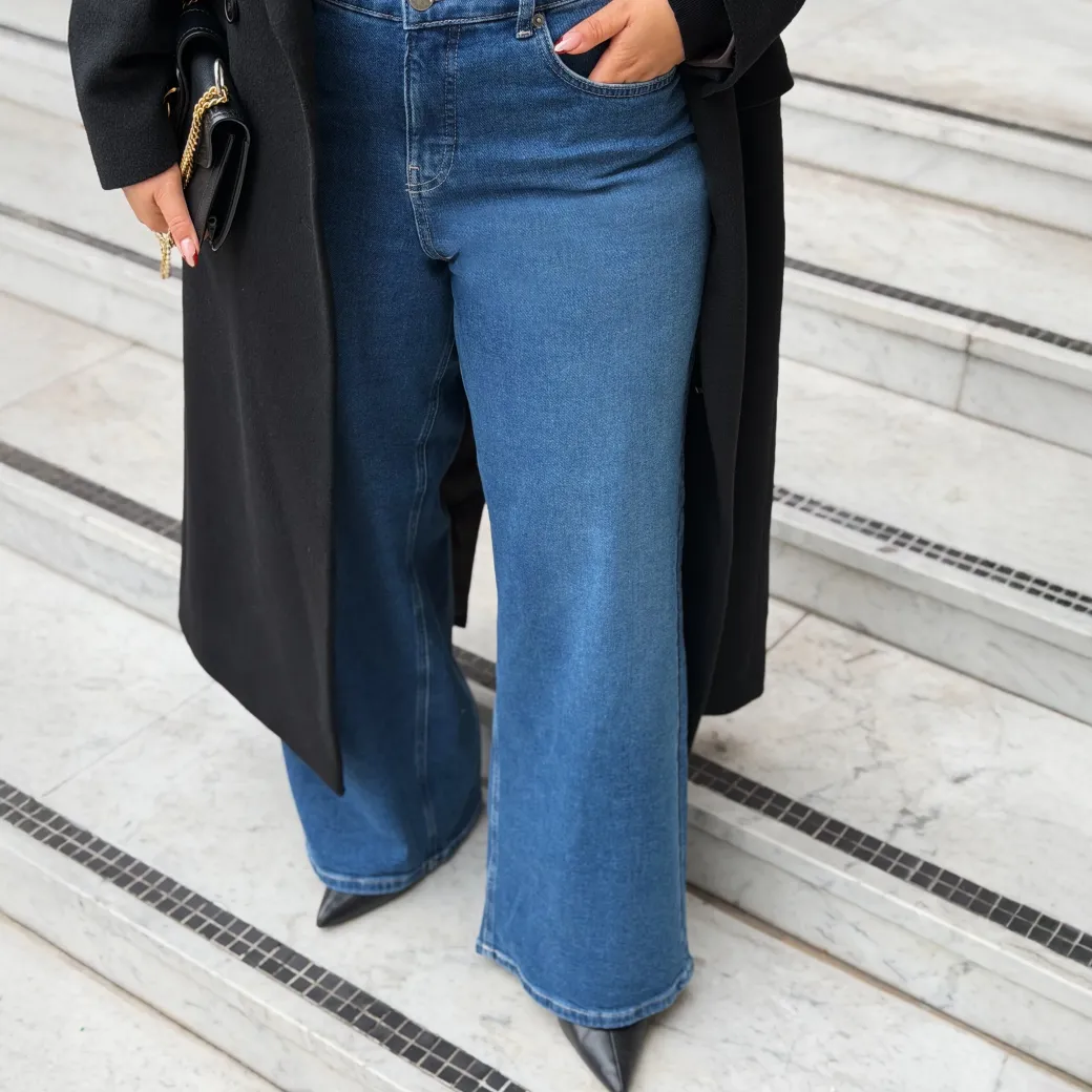 Organic Wide Leg Jeans - Atlantic