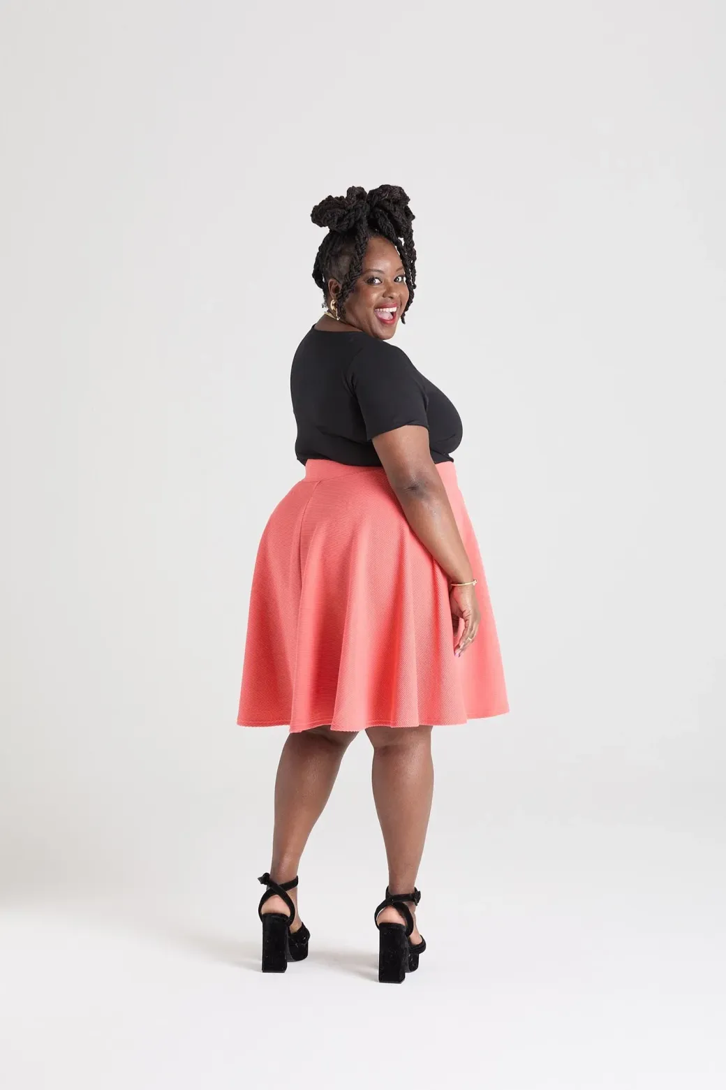 Ottoman Flare Skirt - Spiced Coral