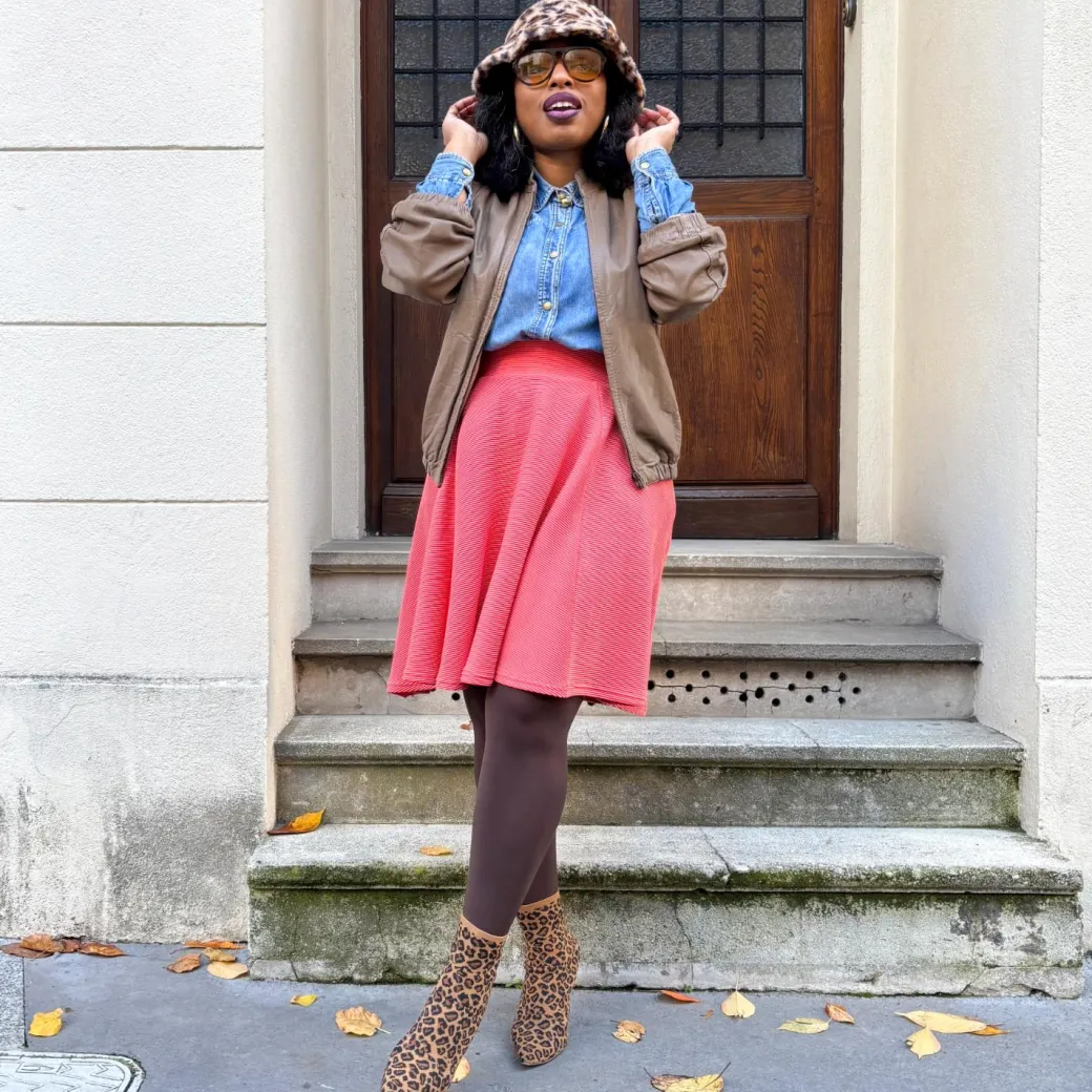Ottoman Flare Skirt - Spiced Coral