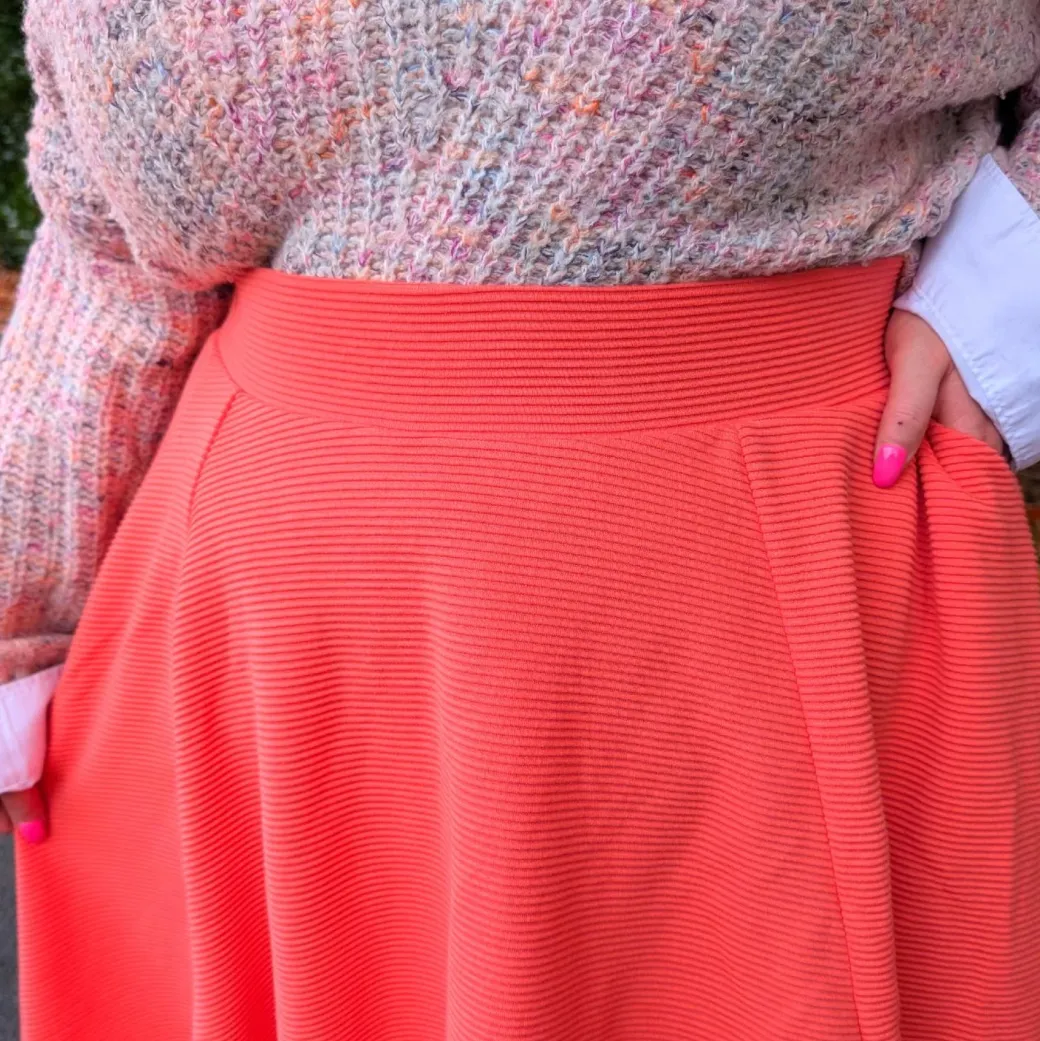 Ottoman Flare Skirt - Spiced Coral