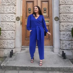 Ottoman Long Sleeve Wrap Jumpsuit - Aretha