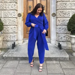 Ottoman Long Sleeve Wrap Jumpsuit - Aretha