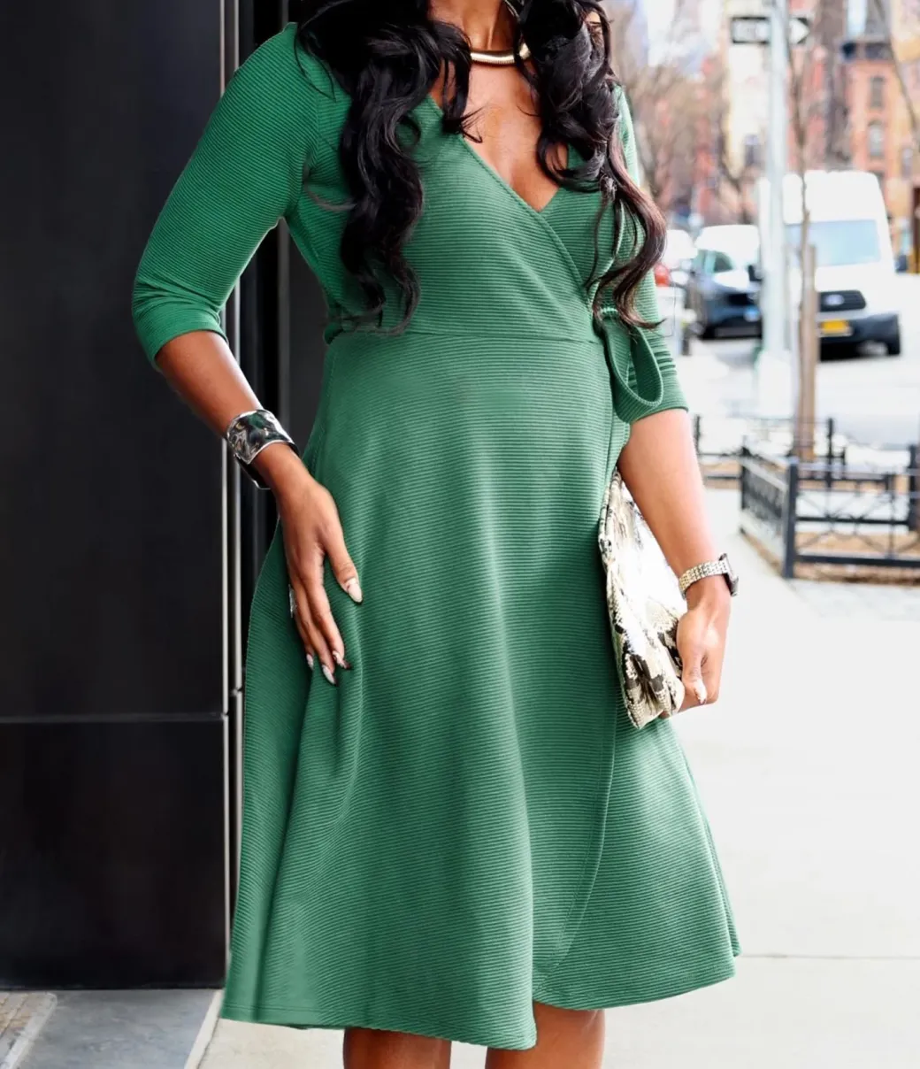 Ottoman Wrap Around Dress - Petit Pois