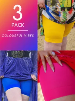 3 Pack Colourful Bundle - Stay Cool Chub Rub Shorts