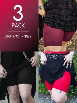 3 Pack Gothic Bundle - Stay Cool Chub Rub Shorts