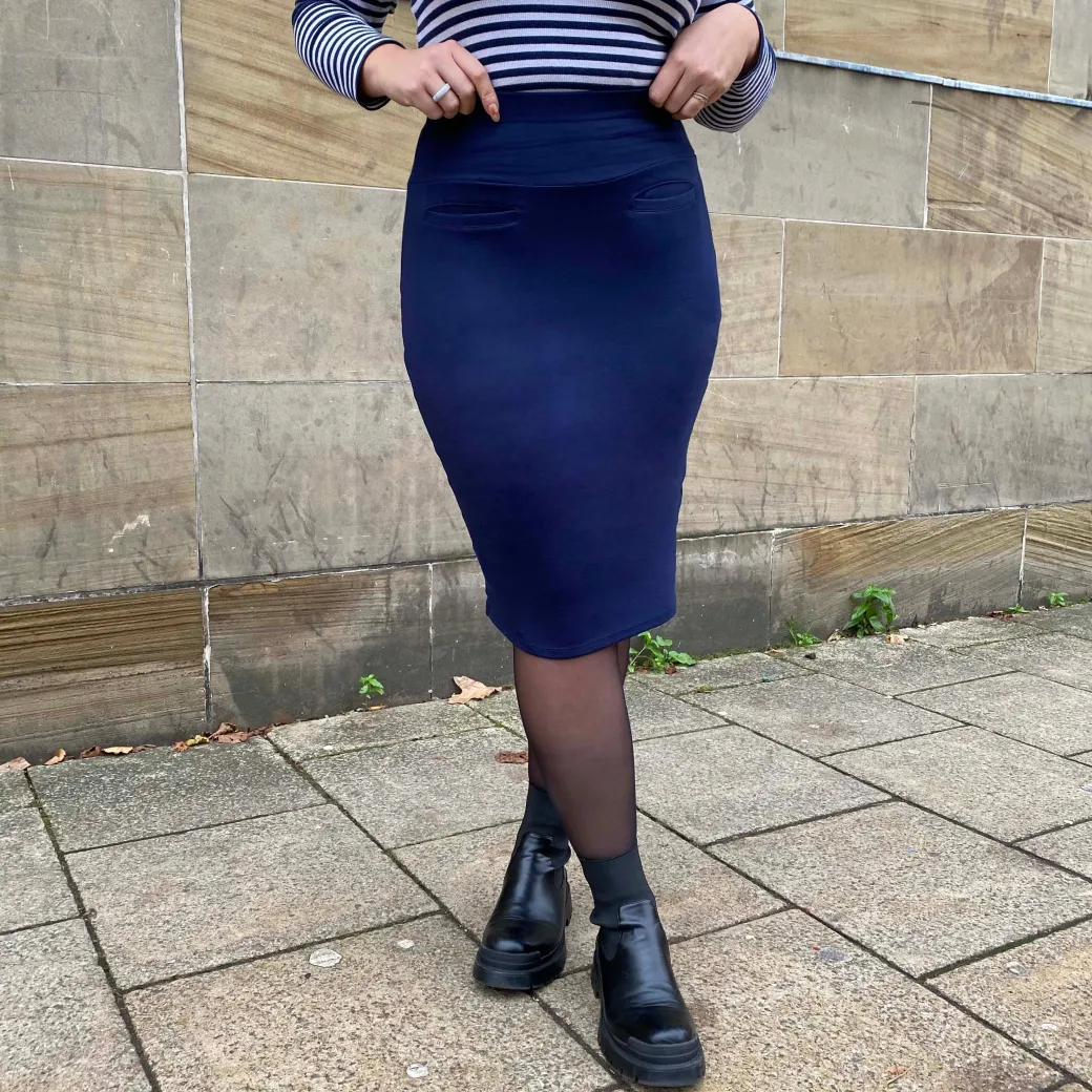 Pencil Skirt - Navy