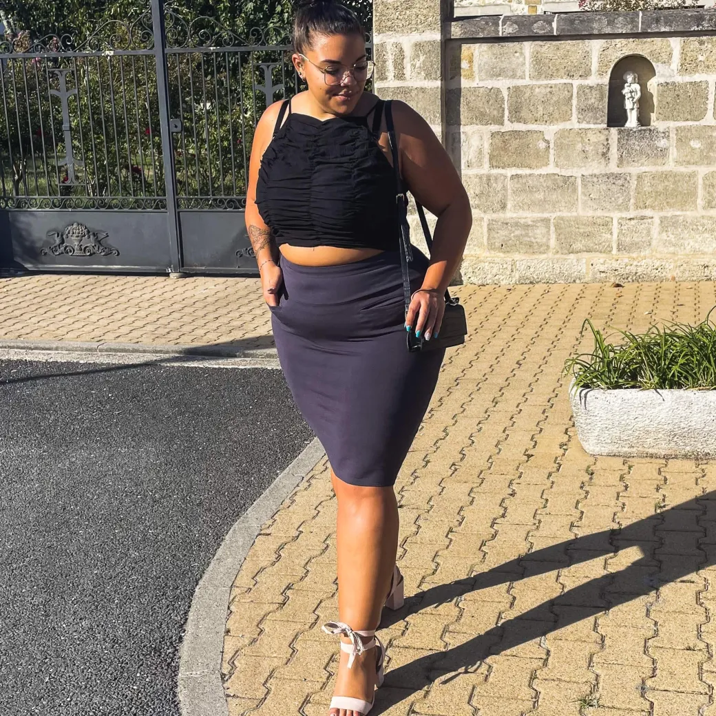 Pencil Skirt - Slate Grey