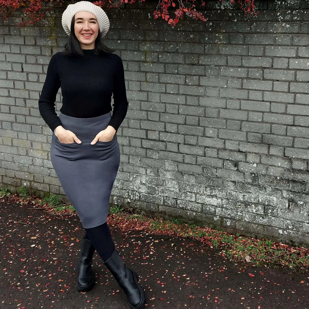 Pencil Skirt - Slate Grey